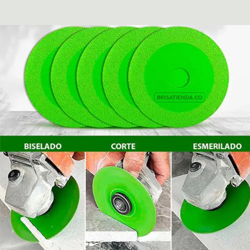 ¡Cortes perfectos al primer intento  — Disco NanoDiamante Verde!